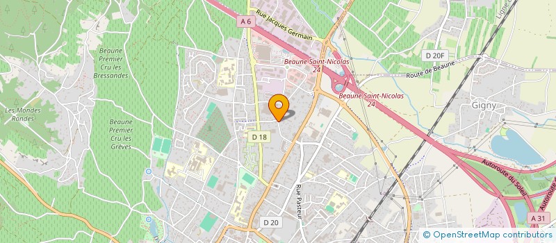 localisation de l'entreprise ATVB DIFFUSION à BEAUNE
