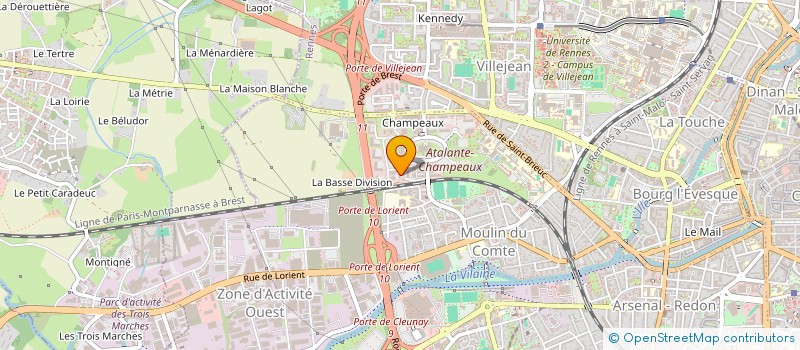 localisation de l'entreprise ATYPIA à RENNES