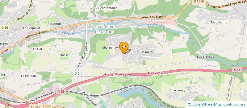 localisation de l'entreprise ATYPIKI  SAINT-CLAIR-DE-LA-TOUR