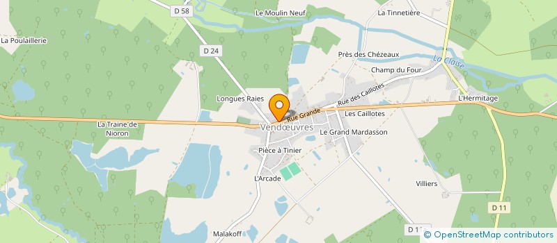 localisation de l'entreprise ATYPIQUE DD à VENDOEUVRES