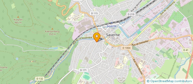 localisation de l'entreprise ATYS  SAVERNE