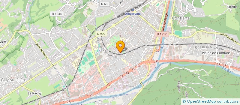 localisation de l'entreprise ATZORI CONSTRUCTIONS TRANSALPINES  ALBERTVILLE