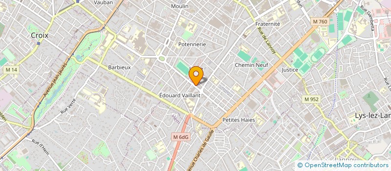 localisation de l'entreprise AU 151 à ROUBAIX