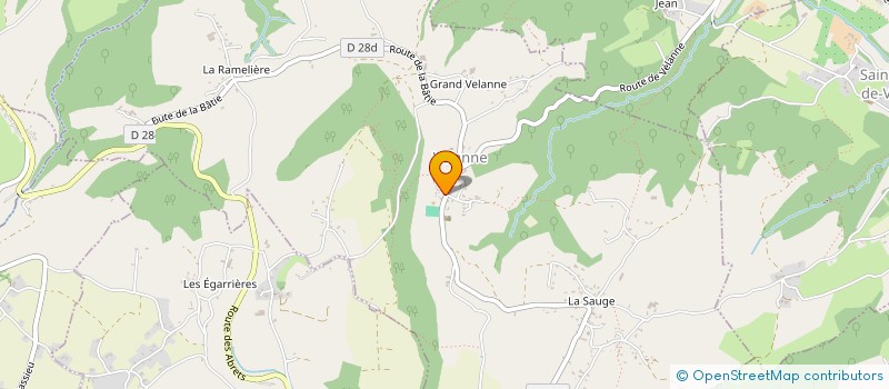 localisation de l'entreprise AU 1884  VELANNE