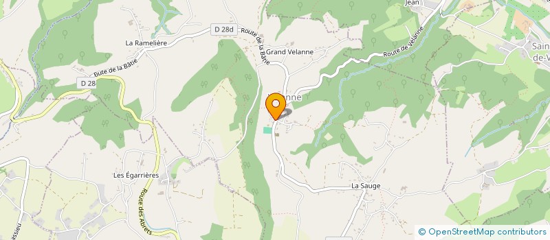 localisation de l'entreprise AU 1884 DE VELANNE  VELANNE
