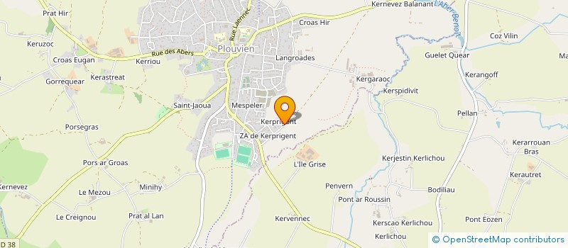 localisation de l'entreprise AU 192  PLOUVIEN