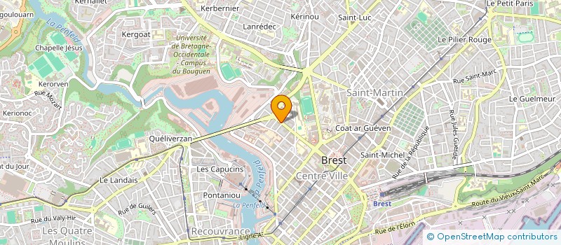 localisation de l'entreprise AU 20 à BREST