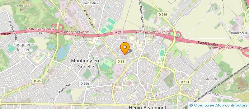 localisation de l'entreprise AU 33 à HENIN-BEAUMONT