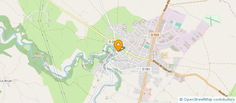 localisation de l'entreprise AU BALCON DU GOURG  BOZOULS