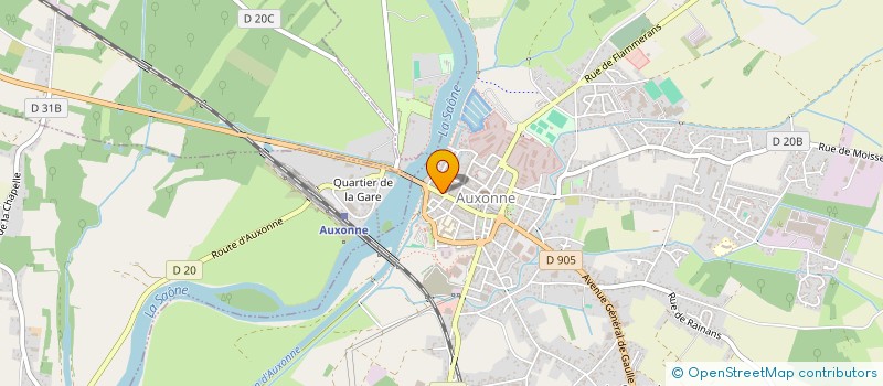 localisation de l'entreprise AU BAZAR DES COPINES à AUXONNE