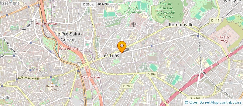 localisation de l'entreprise AU BISTROT DU GYMNASE à LES LILAS