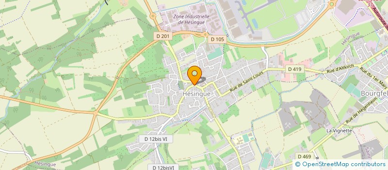 localisation de l'entreprise AU BOEUF NOIR  HESINGUE