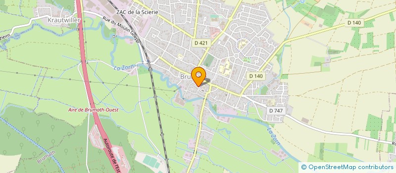 localisation de l'entreprise AU BOEUF NOIR  BRUMATH