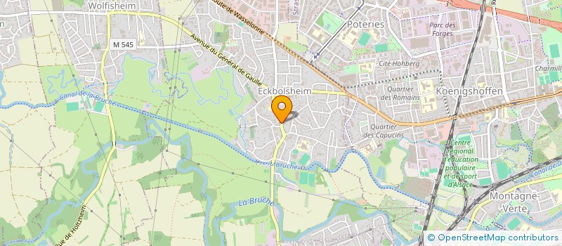 localisation de l'entreprise AU BOEUF ROUGE  ECKBOLSHEIM