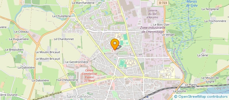 localisation de l'entreprise AU BOIS FLEURI  ANCENIS-SAINT-GEREON