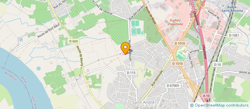 localisation de l'entreprise AU BON COIN DU VIN  SAINT-ANDRE-DE-CUBZAC