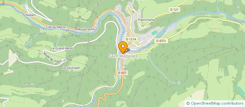 localisation de l'entreprise AU BON COMTE CREMERIE SOCIE à SAINT-HIPPOLYTE