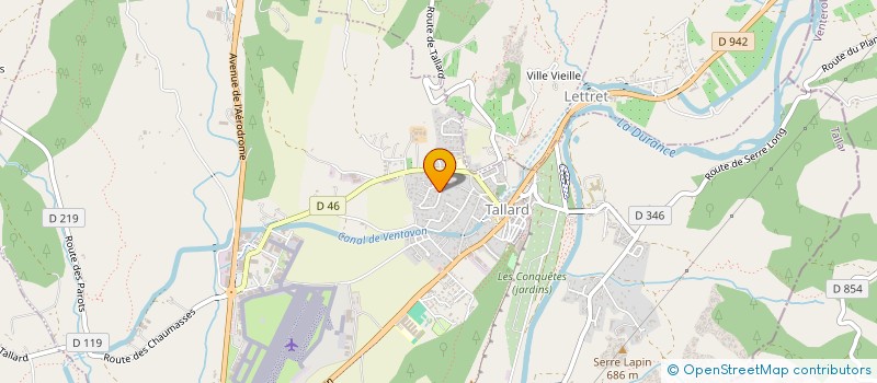 localisation de l'entreprise AU BON FEU  TALLARD