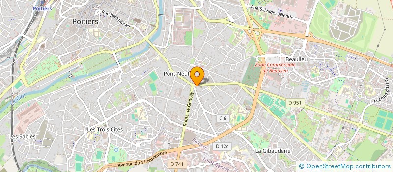 localisation de l'entreprise AU BON MARCHE à POITIERS