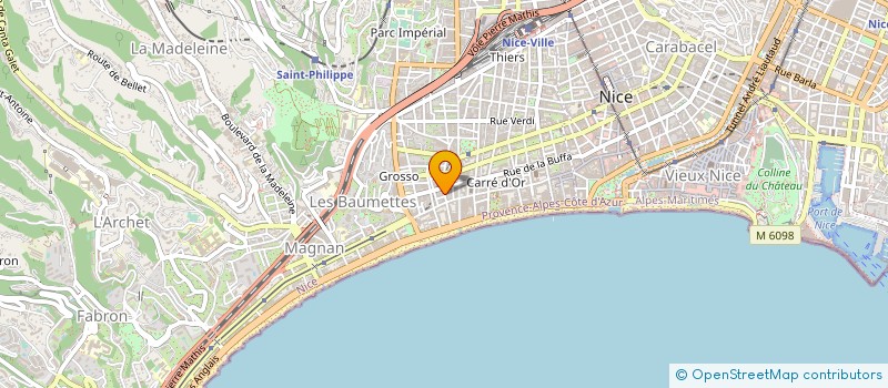 localisation de l'entreprise AU BON PAIN à NICE