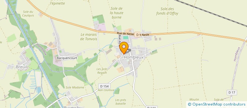 localisation de l'entreprise AU BON PAIN  HOMBLEUX