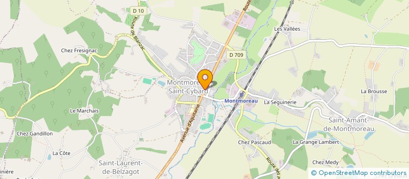 localisation de l'entreprise AU BON PAIN MONTMORELIEN  MONTMOREAU