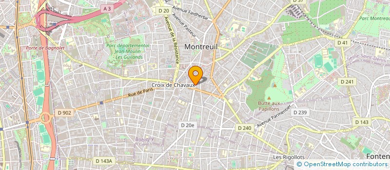 localisation de l'entreprise AU BON PARIS à MONTREUIL
