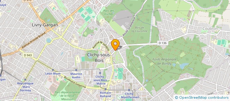 localisation de l'entreprise AU BON PARTAGE à CLICHY-SOUS-BOIS