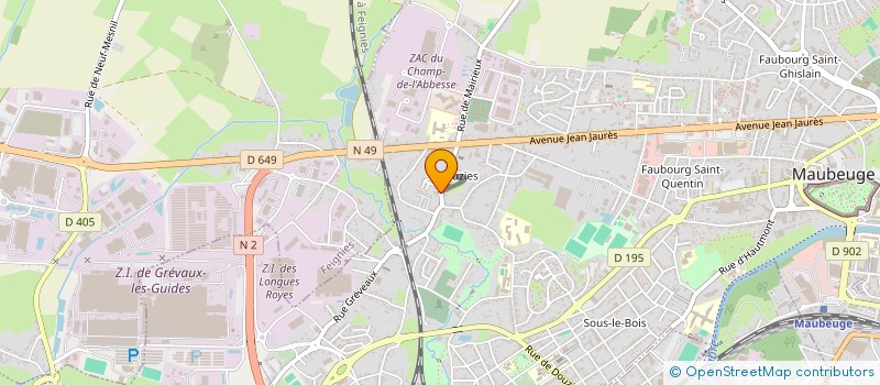 localisation de l'entreprise AU BON PLAN à MAUBEUGE