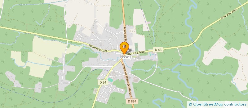 localisation de l'entreprise AU BON TEMPS  PISSOS