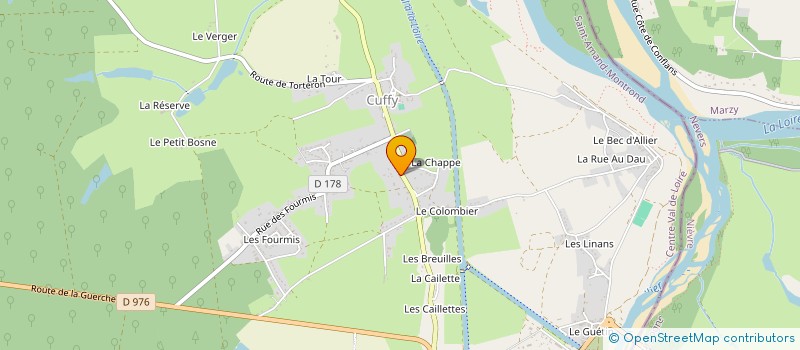 localisation de l'entreprise AU BON THE  CUFFY