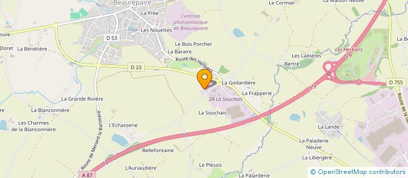 localisation de l'entreprise AU BON VOULOIR  LA CHAIZE-LE-VICOMTE