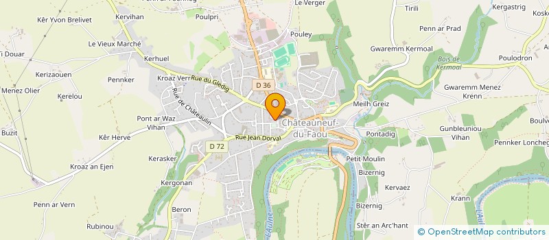 localisation de l'entreprise AU BONHEUR DE BREIZH à CHATEAUNEUF-DU-FAOU