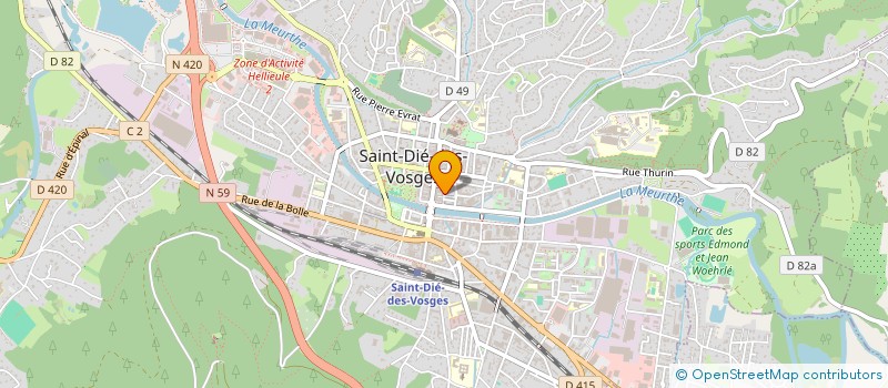 localisation de l'entreprise AU BONHEUR DE LA TABLE à SAINT-DIE-DES-VOSGES