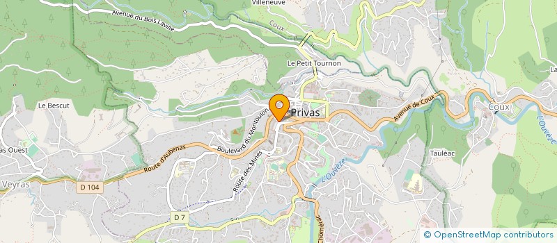 localisation de l'entreprise AU BONHEUR DES DAMES à PRIVAS