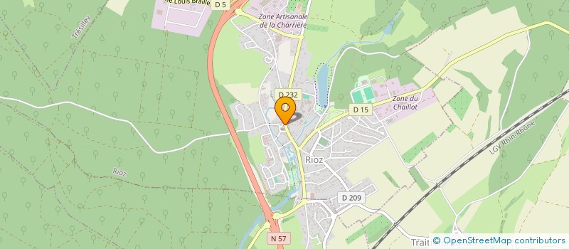 localisation de l'entreprise AU BONHEUR DES FLEURS  RIOZ