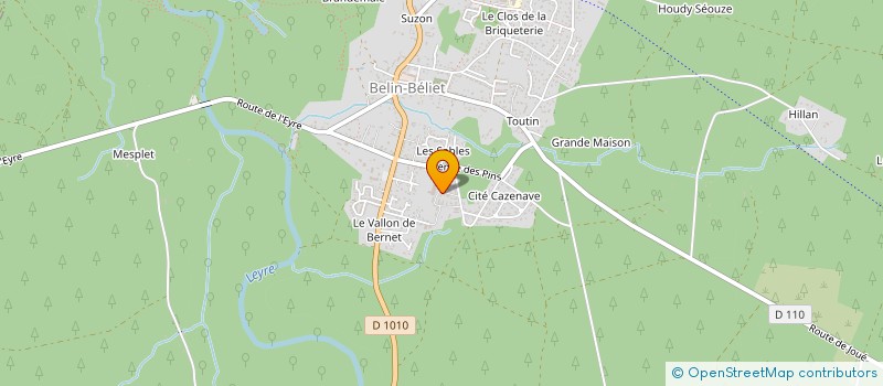 localisation de l'entreprise AU BONHEUR DES LOUPIOTS  BELIN-BELIET