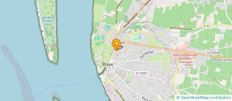 localisation de l'entreprise AU BONHEUR DES MAMANS à BLAYE