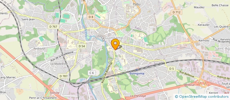 localisation de l'entreprise AU BONHEUR DES PAPILLES  GUINGAMP