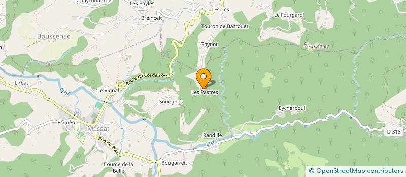 localisation de l'entreprise AU BONHEUR DES PASTRES à MASSAT