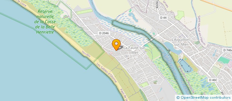 localisation de l'entreprise AU BONHEUR DES THES à L'AIGUILLON-LA-PRESQU'ILE