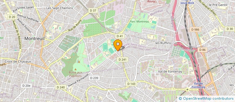 localisation de l'entreprise AU BONHEUR DES TOUT PETITS à MONTREUIL