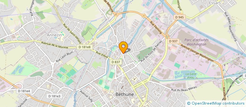 localisation de l'entreprise AU BONHEUR DES VIENNOISERIES à BETHUNE