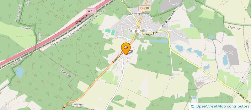 localisation de l'entreprise AU BONHEUR DU FIL  ANGERVILLIERS