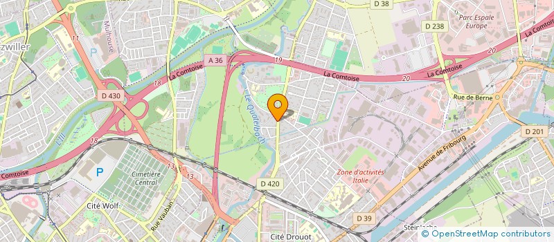 localisation de l'entreprise AU BONHEUR DU PAIN  ILLZACH