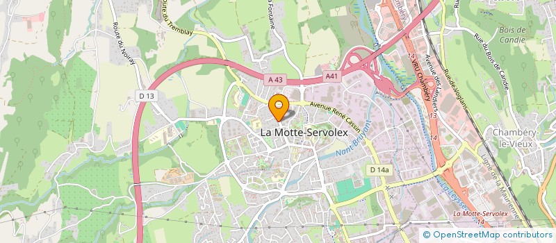 localisation de l'entreprise AU BONHEUR DU PATCH  LA MOTTE-SERVOLEX