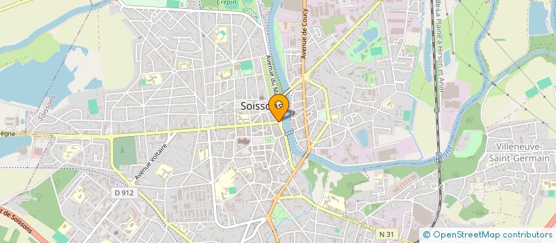 localisation de l'entreprise AU BORD DE L'AISNE à SOISSONS