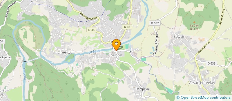 localisation de l'entreprise AU BORD DE LOIRE  COUBON