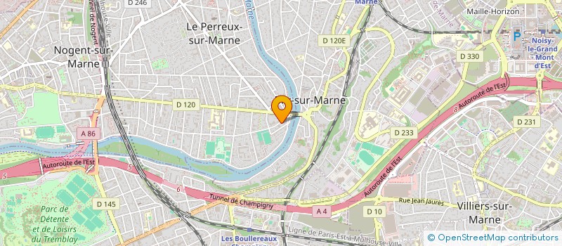 localisation de l'entreprise AU BORD DE MARNE  LE PERREUX-SUR-MARNE