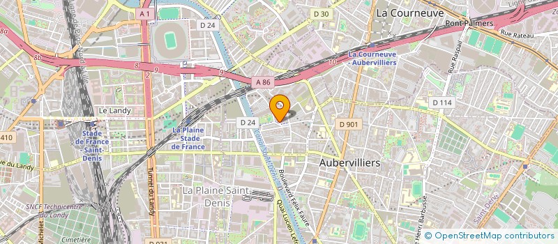 localisation de l'entreprise AU BORD DES SCENES  AUBERVILLIERS